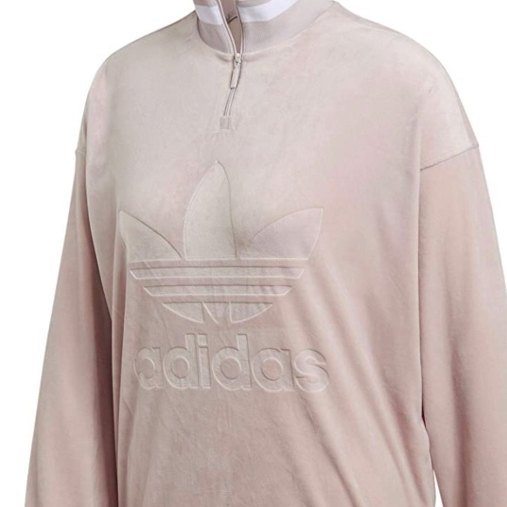 💕Adidas Originals Boyfriend velvet Zip sweatshirt - Picture 2 of 6